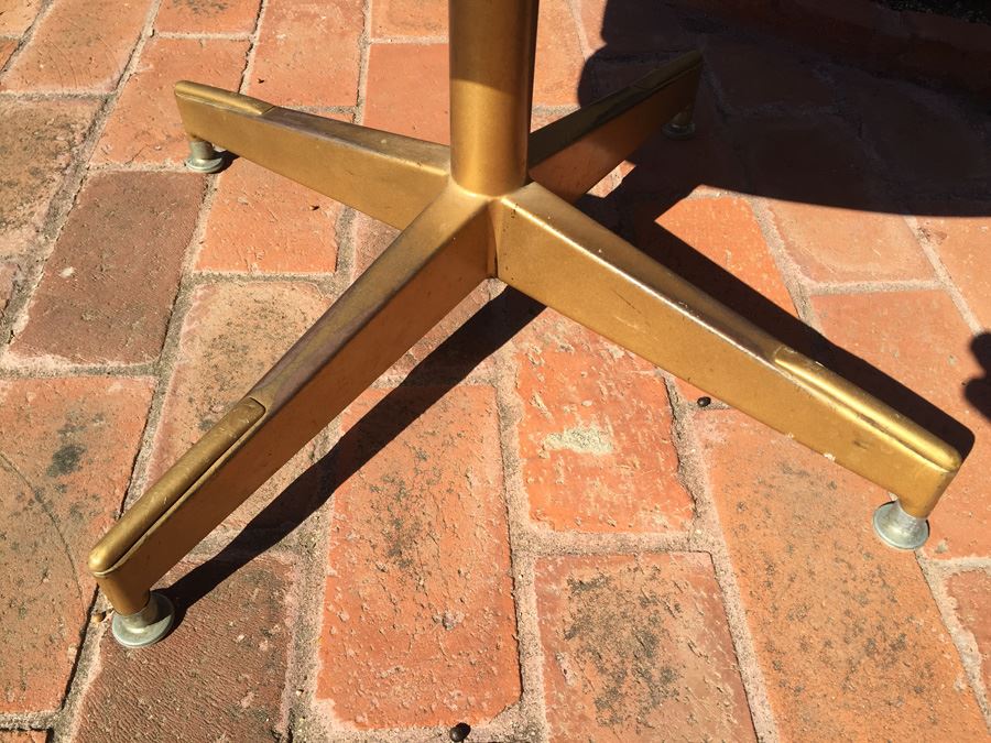 Mid-Century Modern Cal-Style Furniture Black Naugahyde Swivel Chair [Photo 6]