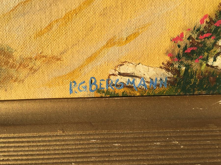 P. G. Bergmann Original Oil Painting Titled Ecology 1972 [Photo 2]