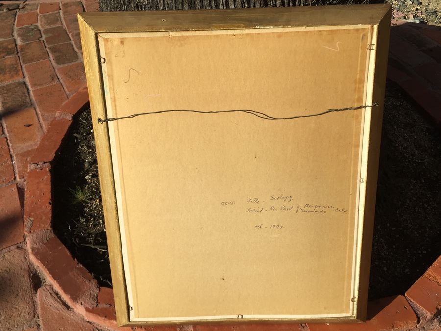 P. G. Bergmann Original Oil Painting Titled Ecology 1972 [Photo 7]