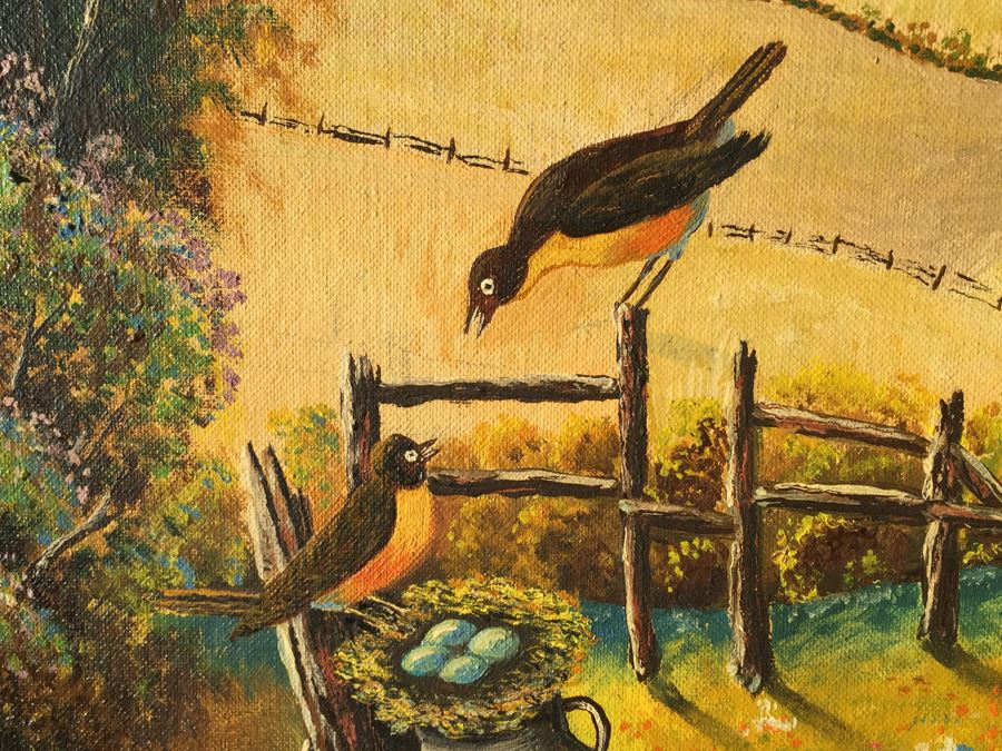 P. G. Bergmann Original Oil Painting Titled Ecology 1972 [Photo 3]