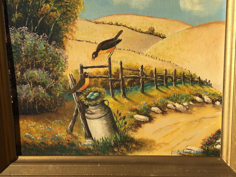 P. G. Bergmann Original Oil Painting Titled Ecology 1972 [Photo 4]