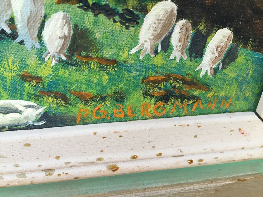 P. G. Bergmann Original Oil Painting Titled Edelweiss At Innsbruck [Photo 8]