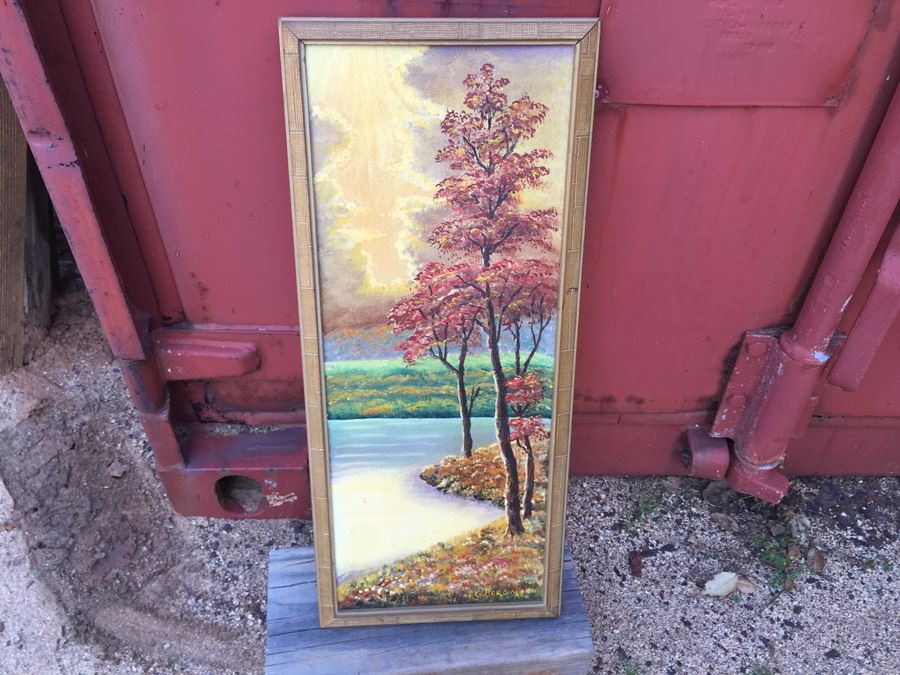 P. G. Bergmann Original Oil Painting Titled Fall 1972