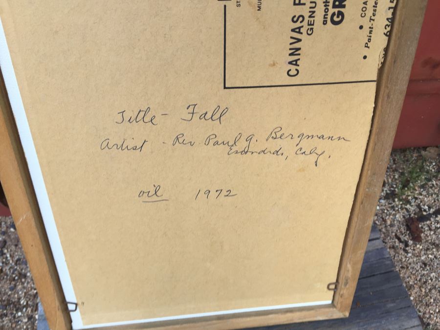 P. G. Bergmann Original Oil Painting Titled Fall 1972 [Photo 8]