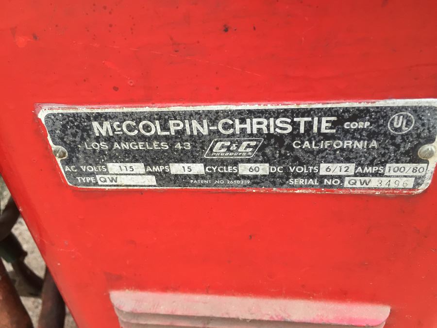 McColpin-Christie 6V-12V Portable Charger Model QW Commercial Automotive [Photo 6]
