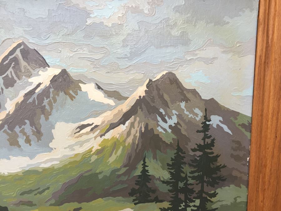 Vintage Paint By Numbers Mountain Scene [Photo 4]