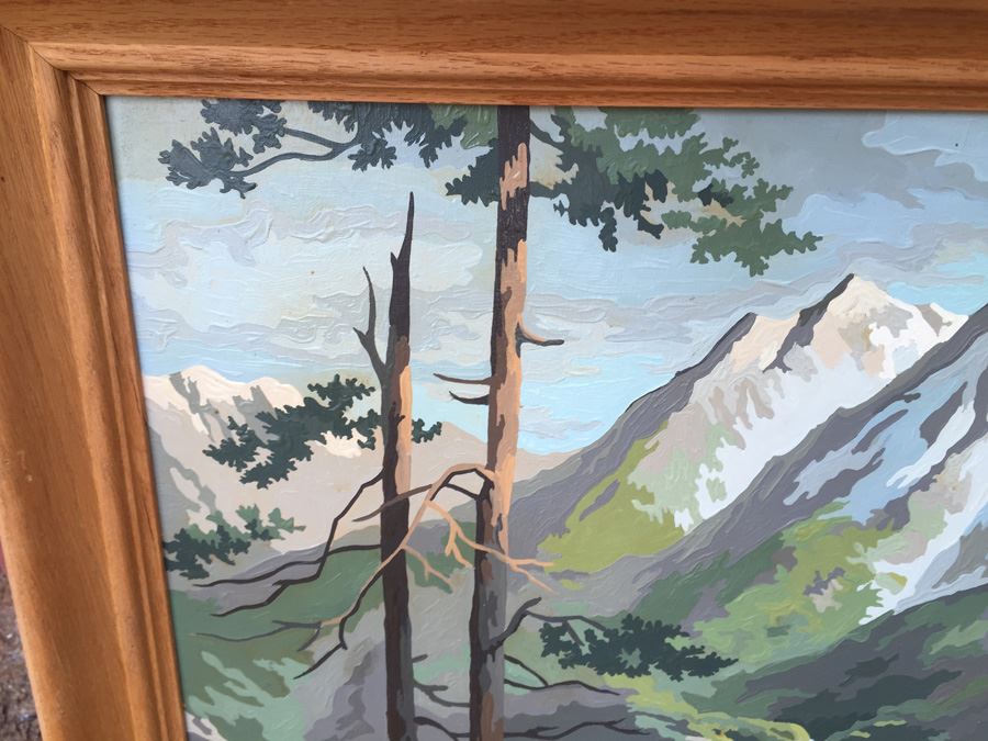 Vintage Paint By Numbers Mountain Scene [Photo 5]