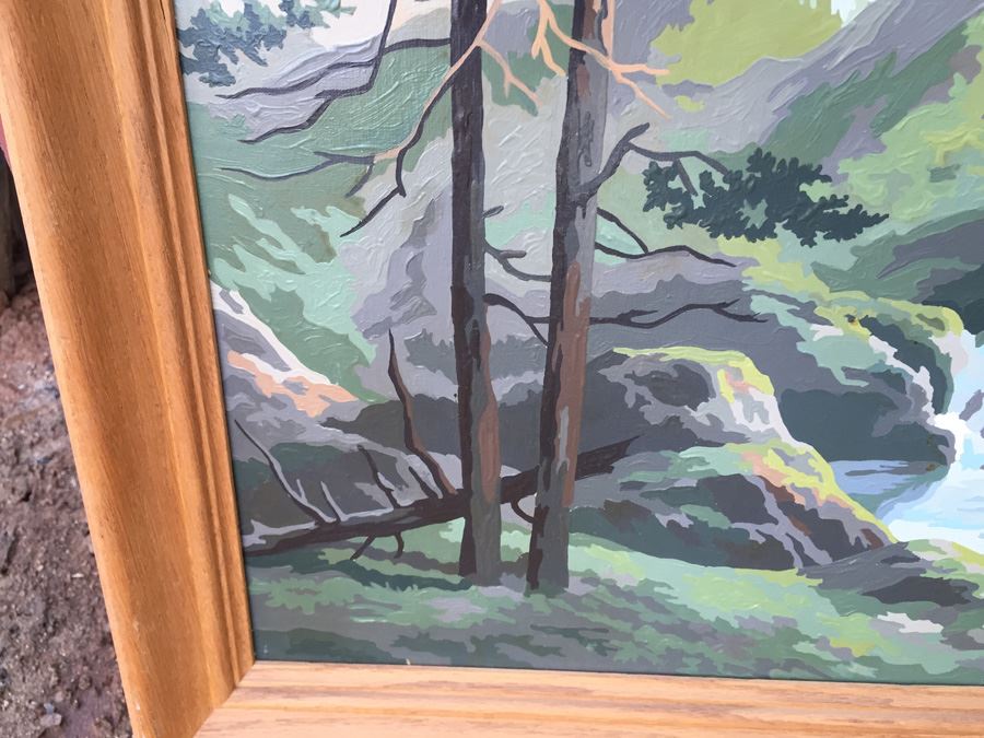 Vintage Paint By Numbers Mountain Scene [Photo 4]