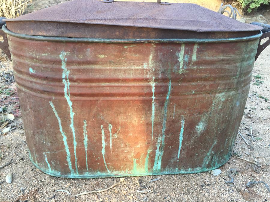 Vintage Copper Handled Pot With Lid [Photo 2]