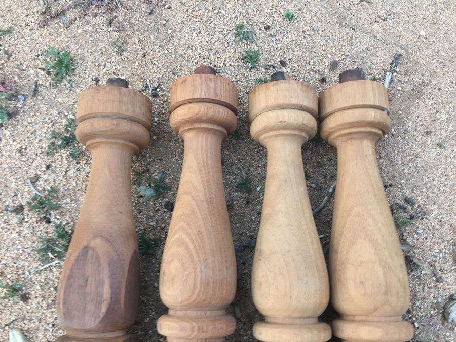 (4) Turned Wooden Legs [Photo 5]