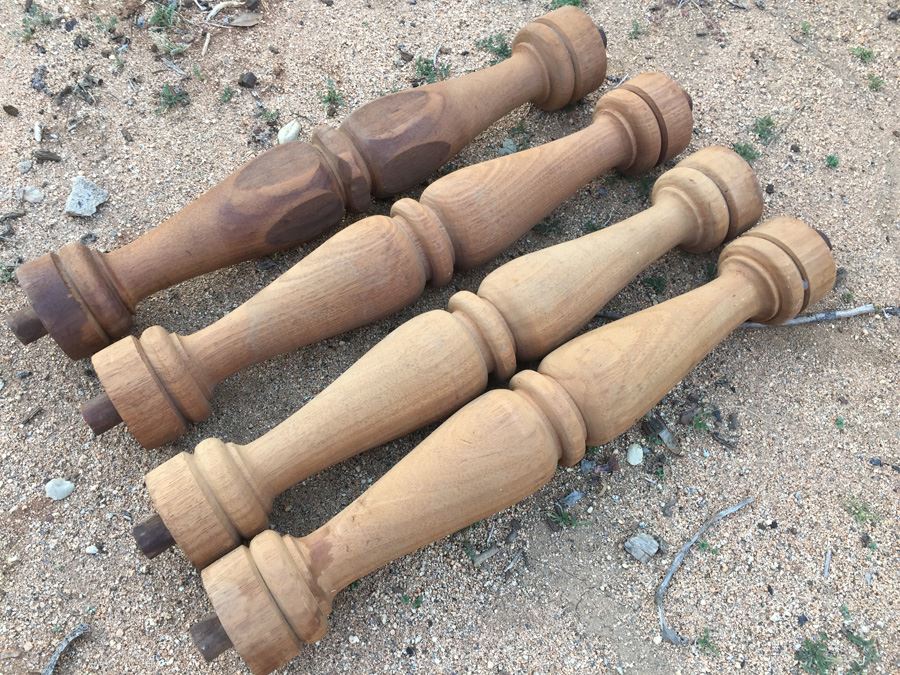 (4) Turned Wooden Legs [Photo 7]