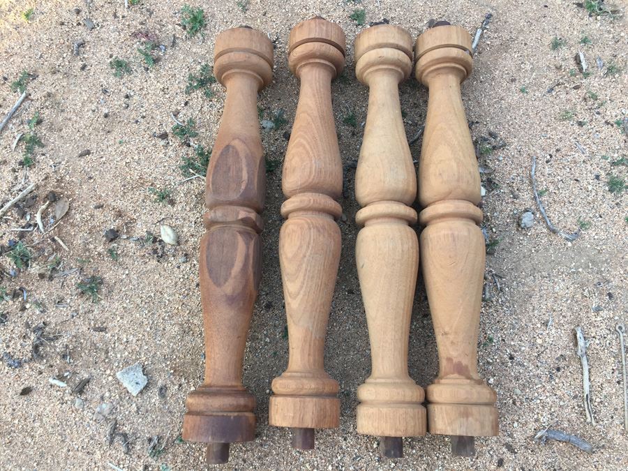 (4) Turned Wooden Legs [Photo 6]