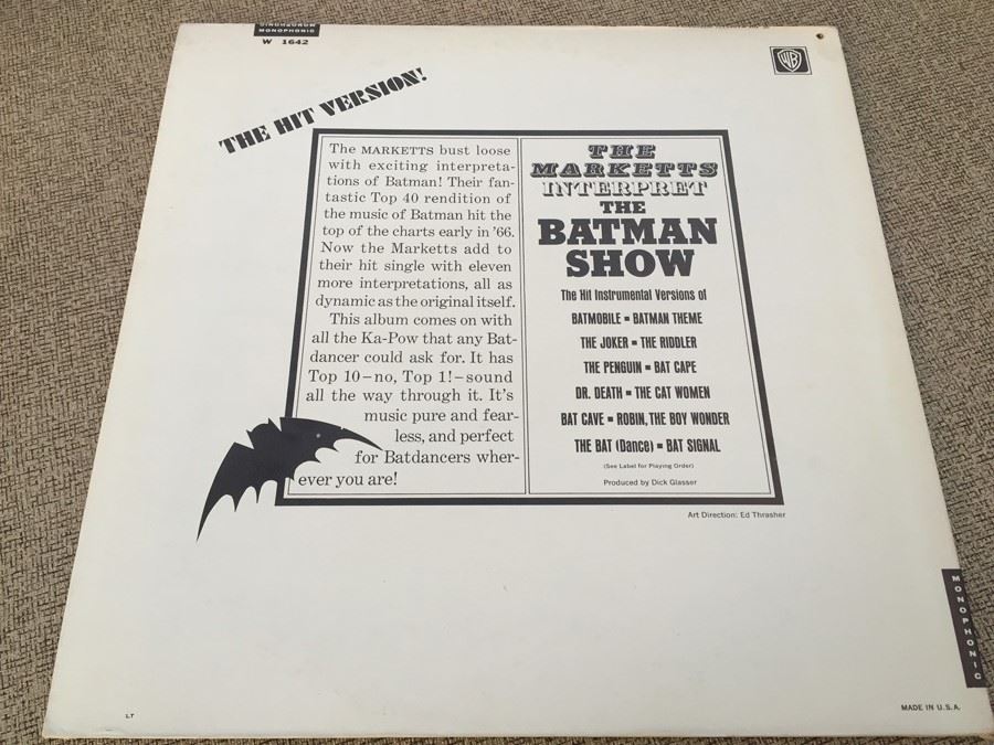 The Batman Theme Played By The Marketts Vinyl Record [Photo 4]
