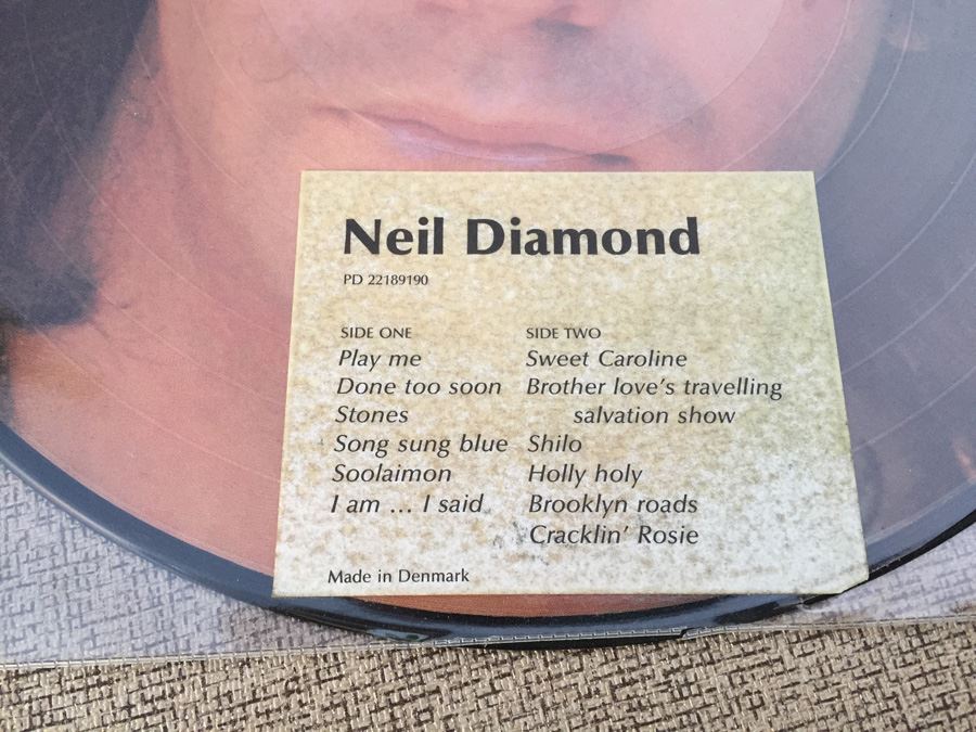 Neil Diamond Picture Disc PD 22189190 Made In Denmark Sweet Caroline [Photo 4]