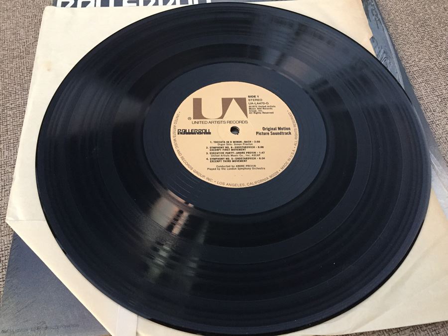 Rollerball Original Soundtrack Vinyl Record UA-LA470-G [Photo 7]