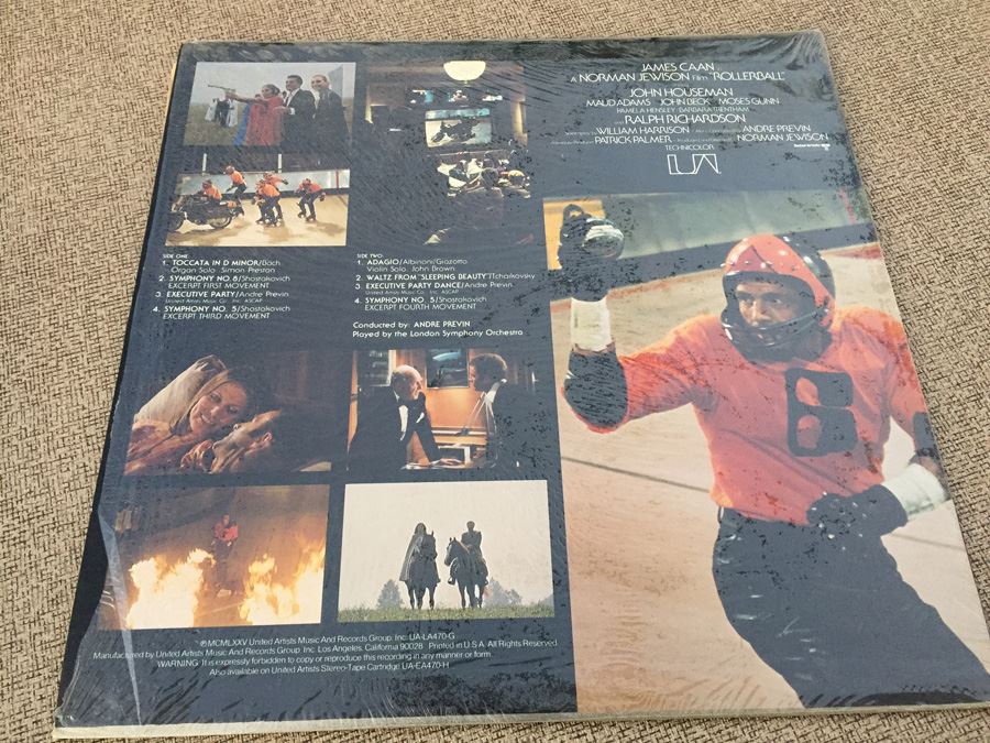 Rollerball Original Soundtrack Vinyl Record UA-LA470-G