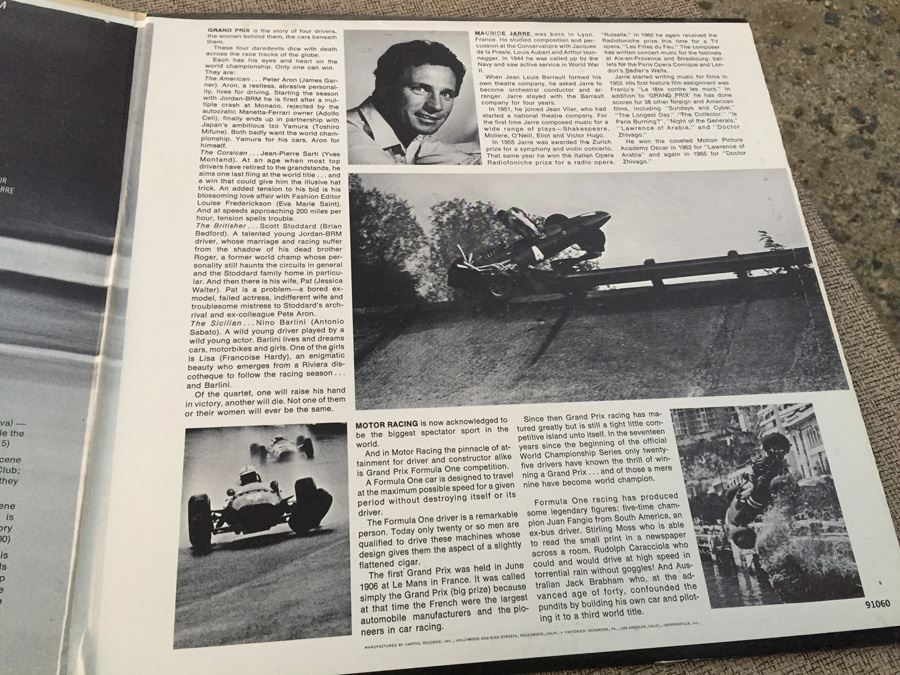 Grand Prix Original Sound Track Vinyl Record SMAS-91060 [Photo 6]