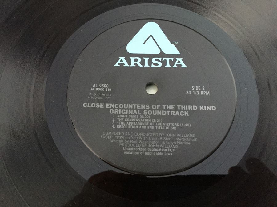 Close Encounters Of The Third Kind Original Soundtrack Vinyl Record AL 9500 [Photo 11]