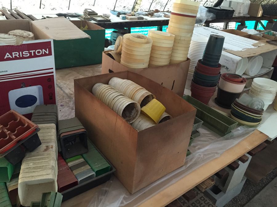 Huge Lot Of Plastic Pots