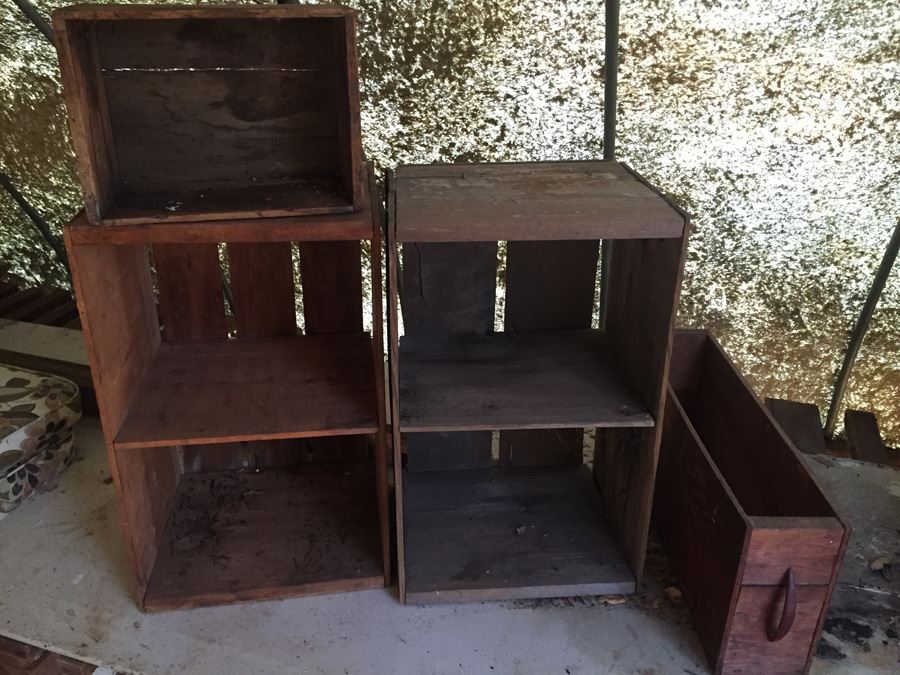 Vintage Wooden Box Lot