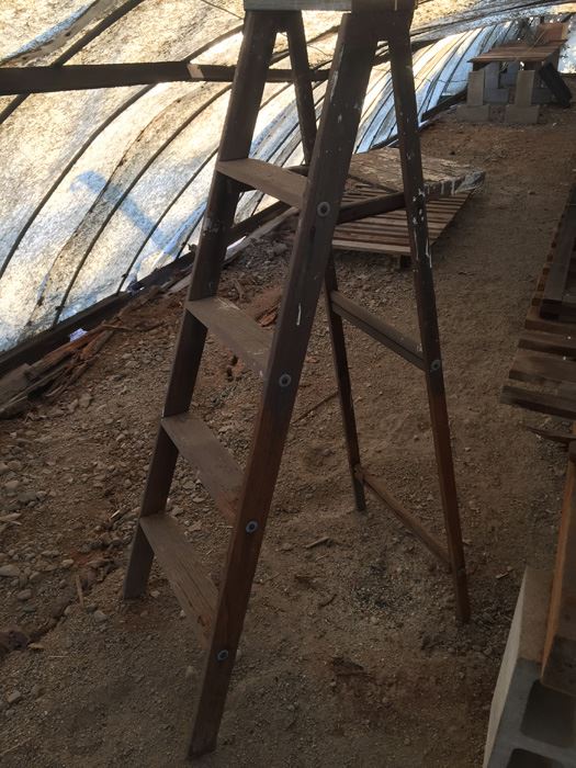 Vintage Wooden Ladder For Display
