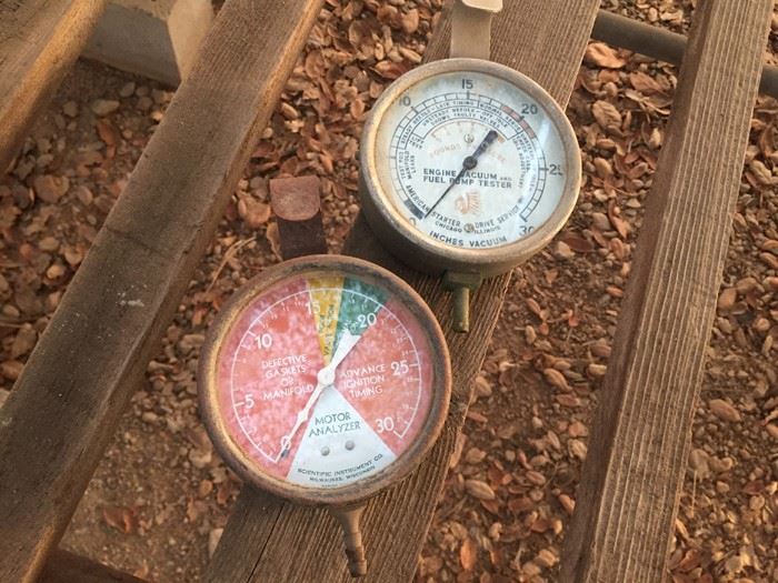 Pair Of Vintage Gauges