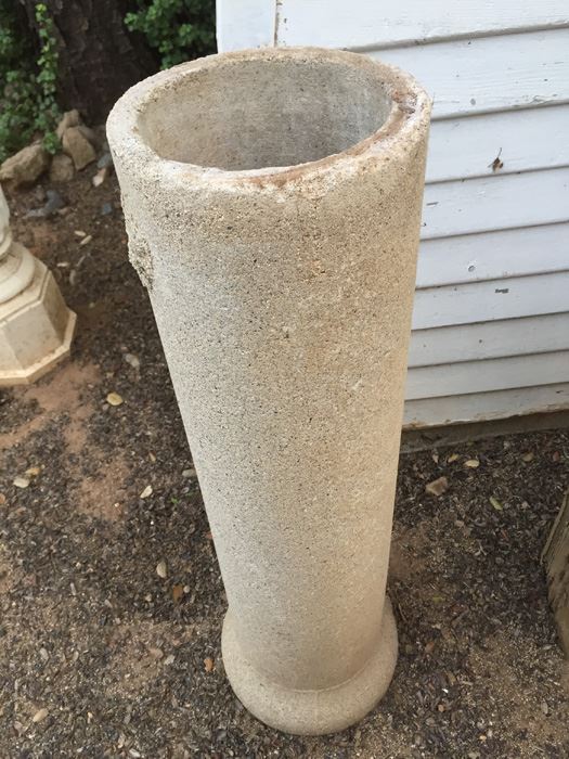 (2) Cement Planter Stands