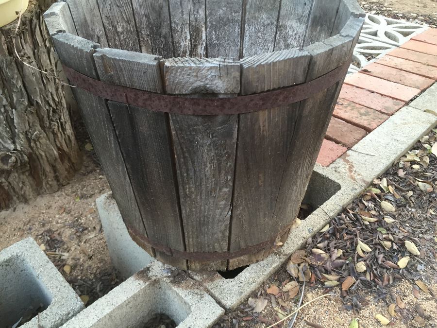 Vintage Wooden Bucket