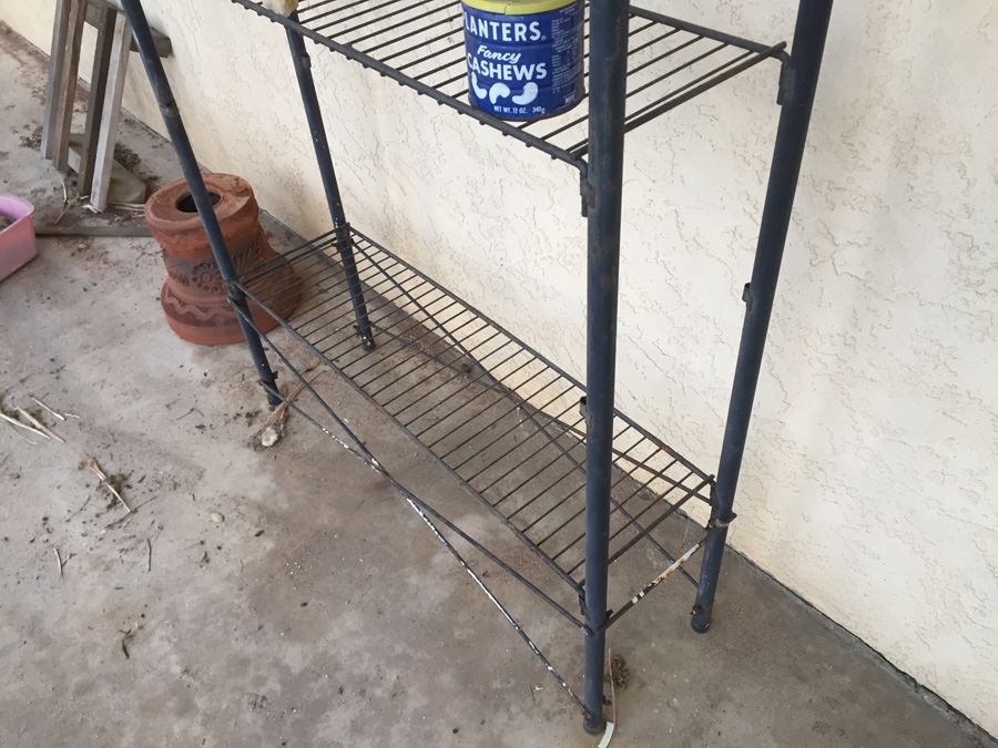 Vintage Metal Black Shelf [Photo 5]