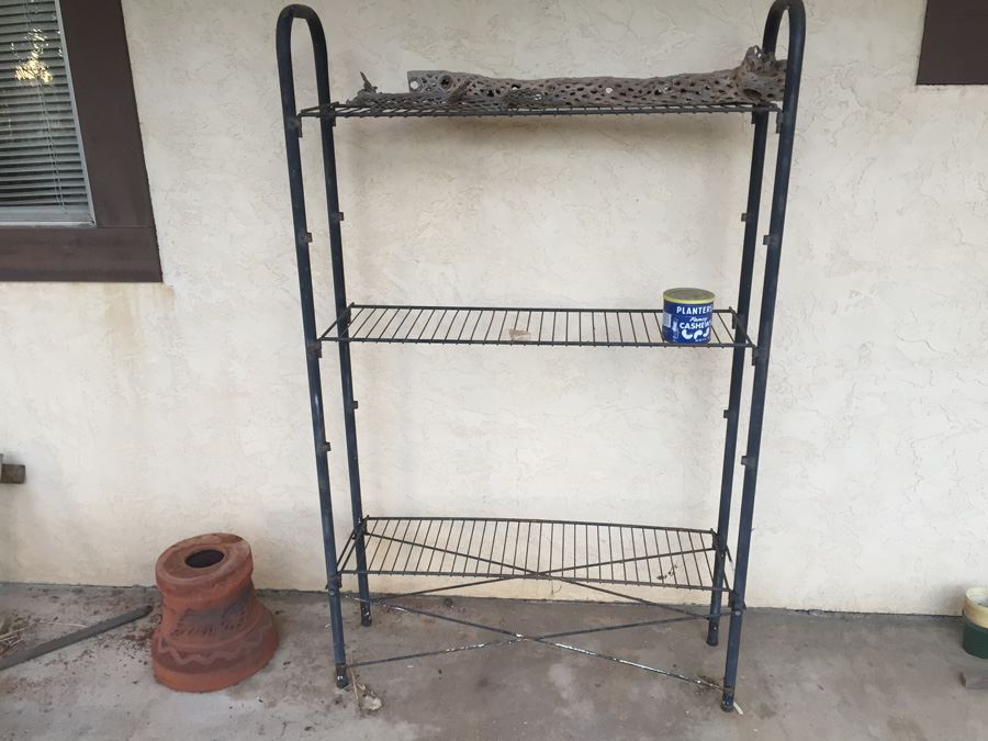 Vintage Metal Black Shelf