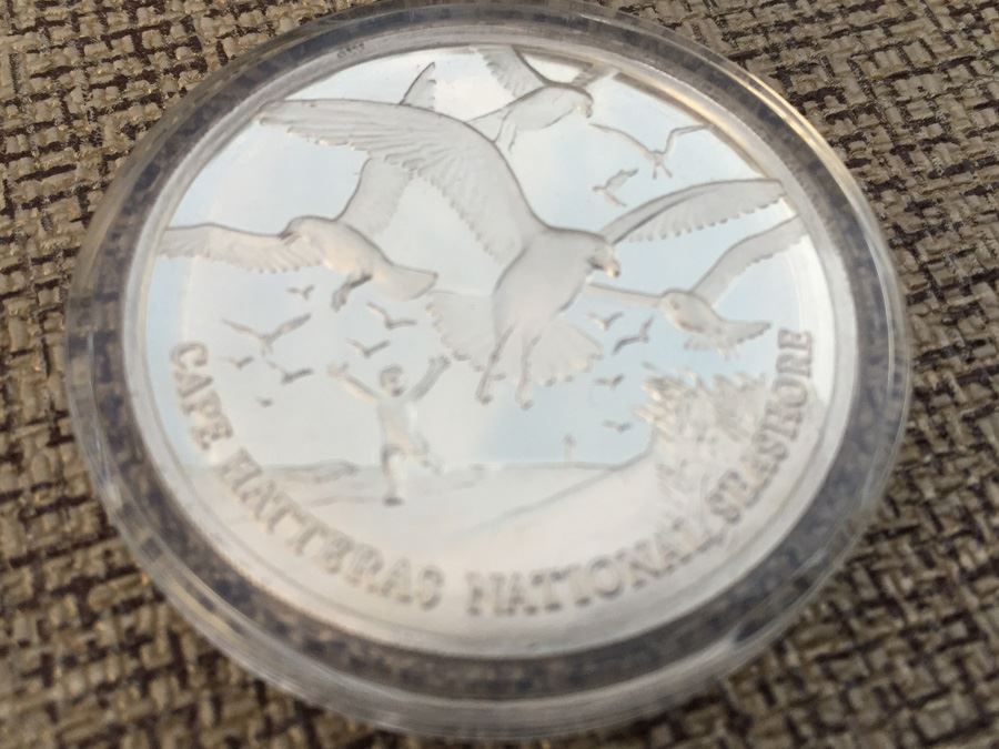 1972 Postmasters Of America Cape Hatteras Medal No. 16 - 25+ Grams of Sterling Silver [Photo 3]