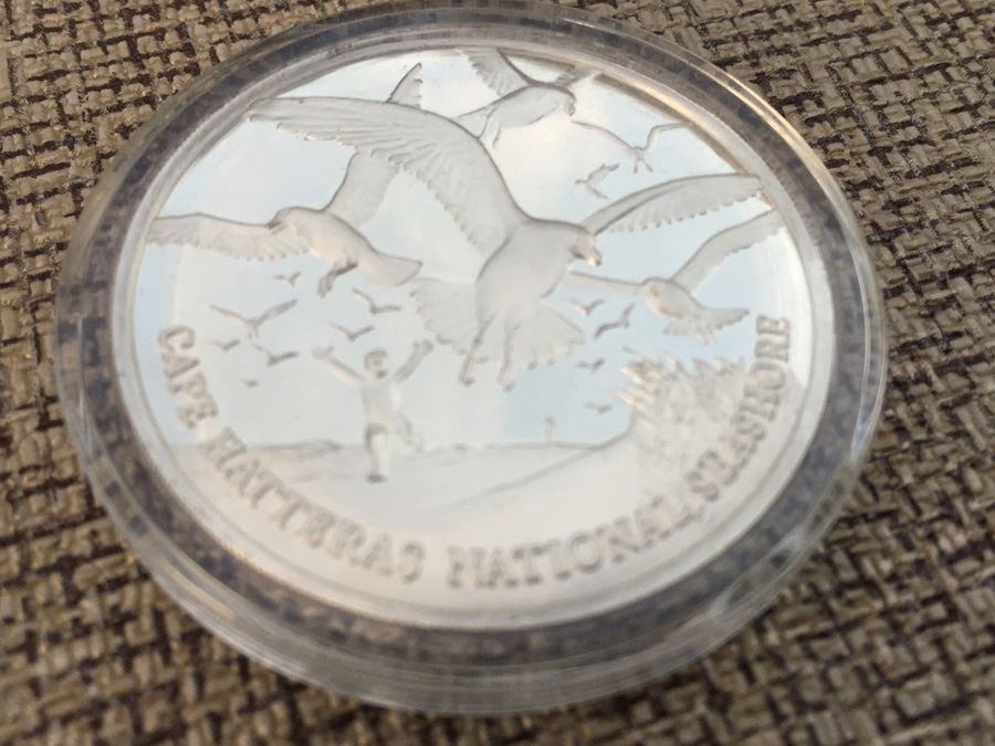 1972 Postmasters Of America Cape Hatteras Medal No. 16 - 25+ Grams of Sterling Silver [Photo 2]