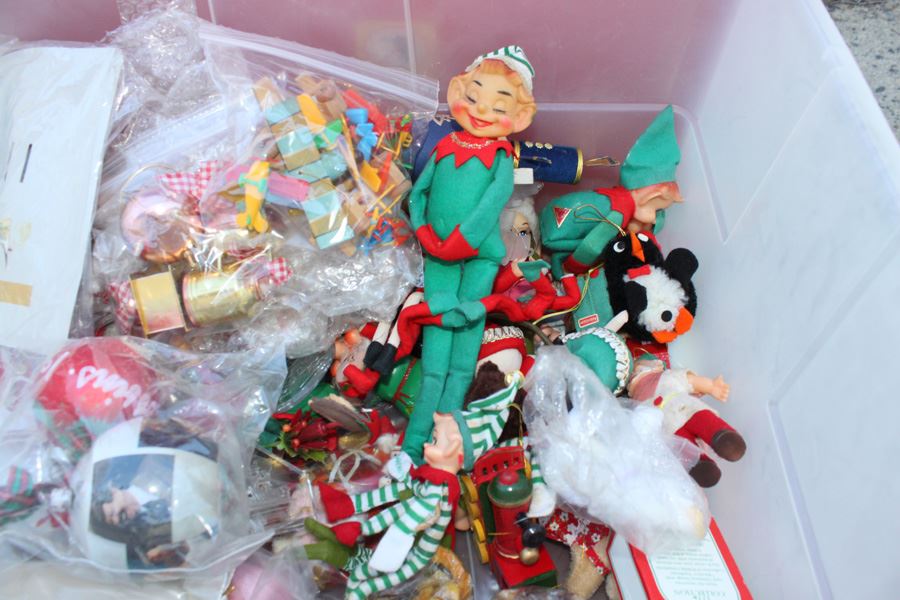 Plastic Bin Full Of Christmas Ornaments [Photo 3]