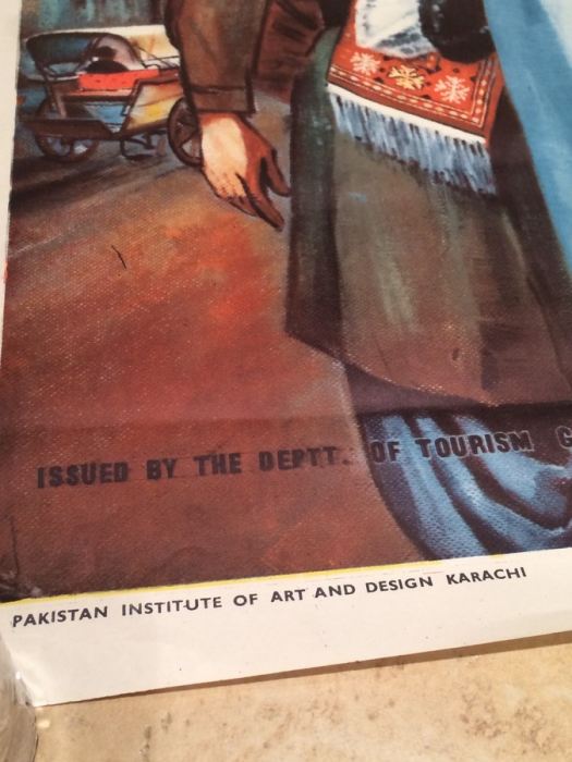  Pakistan Original Vintage Travel Poster - PESHAWAR, Rawalpindi 1963 [Photo 3]