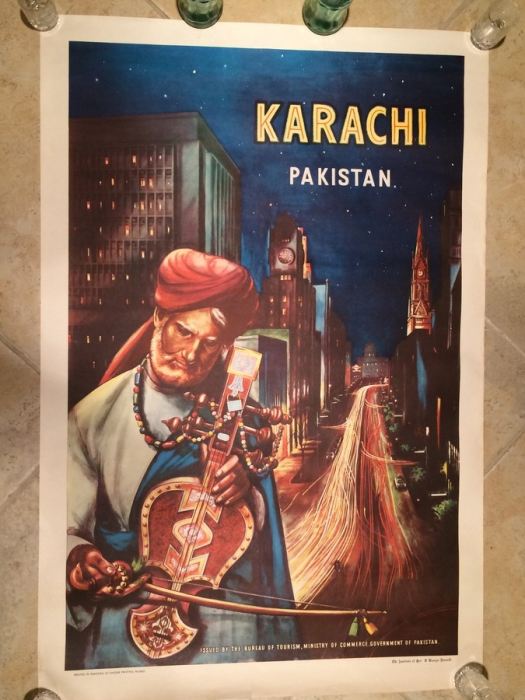 Pakistan Original Vintage Travel Poster - Karachi [Photo 1]