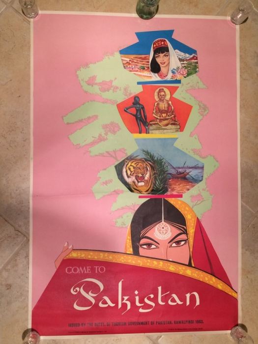 Come to Pakistan Original Vintage Travel Poster