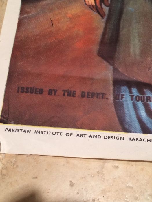  Pakistan Original Vintage Travel Poster - PESHAWAR, Rawalpindi 1963 [Photo 2]