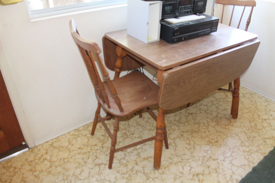 Small Drop Leaf Kitchen Table With 2 Chairs