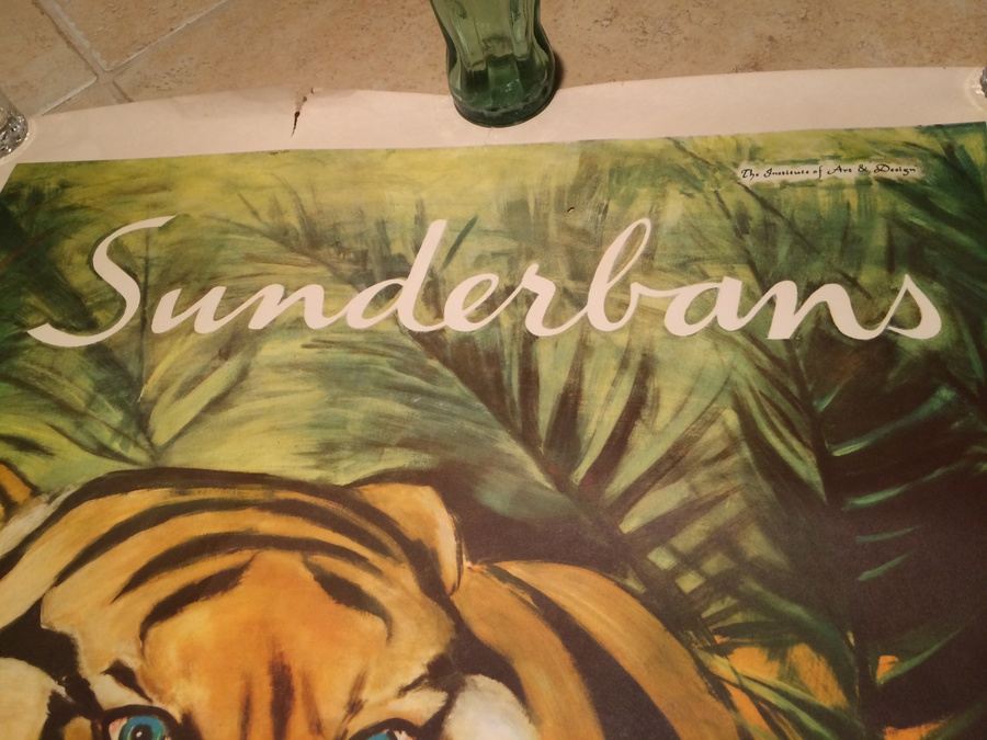 Original East Pakistan Vintage Travel Poster - Tiger in Sunderbans [Photo 6]