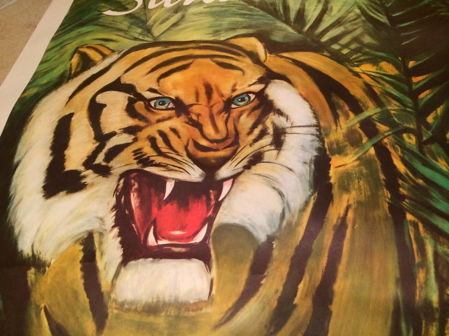Original East Pakistan Vintage Travel Poster - Tiger in Sunderbans [Photo 5]