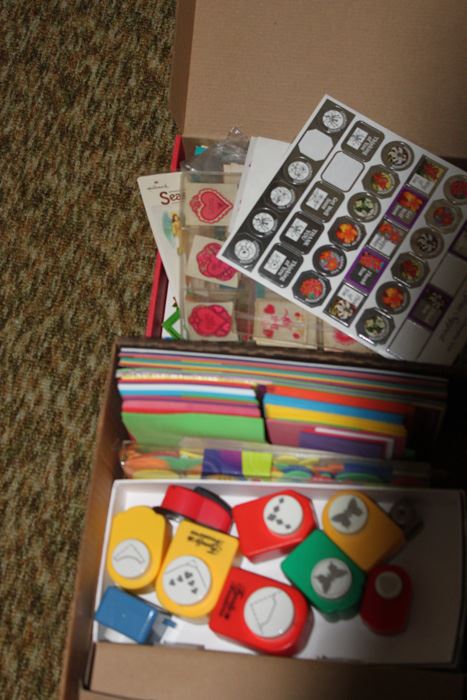 Huge Lot Of Scrapbooking Scissors, Paper Punches, Stickers And Crafts [Photo 4]
