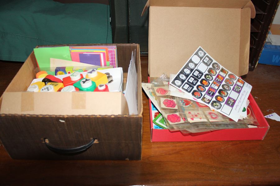 Huge Lot Of Scrapbooking Scissors, Paper Punches, Stickers And Crafts [Photo 1]