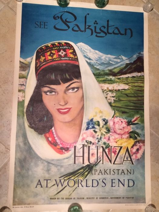  See Pakistan Original Vintage Travel Poster - Hunza