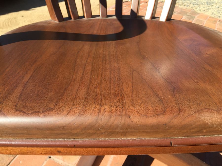 Vintage Sikes Wooden Arm Chair On Casters [Photo 9]