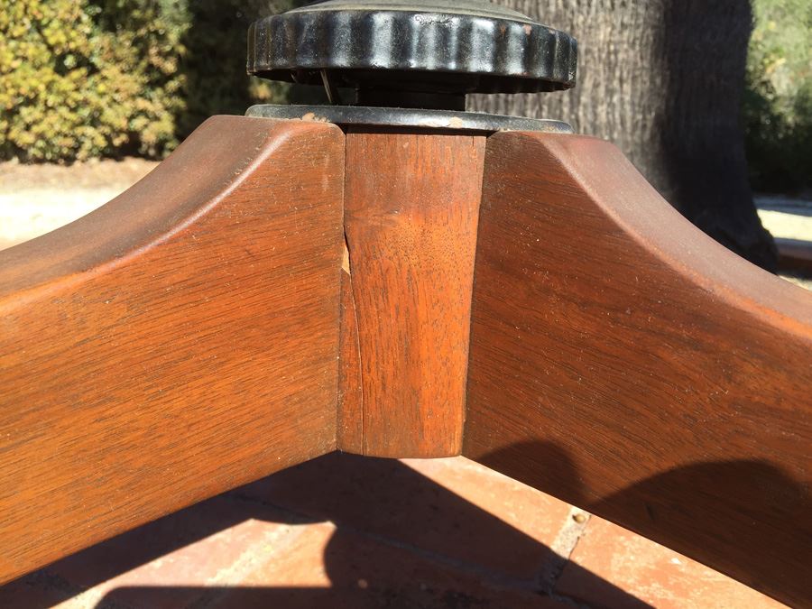 Vintage Sikes Wooden Arm Chair On Casters [Photo 10]