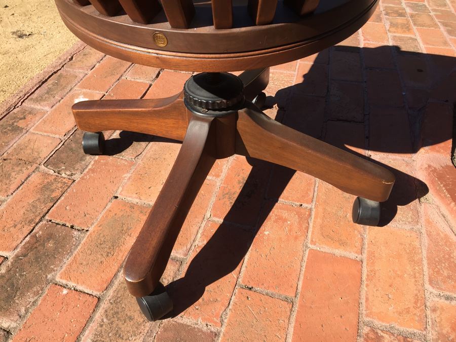 Vintage Sikes Wooden Arm Chair On Casters [Photo 7]