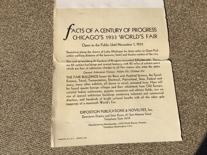 Chicago 1933 World's Fair Souvenir Event Book [Photo 11]