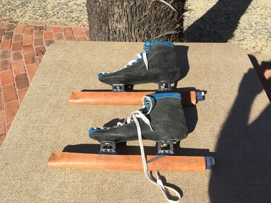 Vintage Men's Short Track Speed Skates With Laberge Ice Blades (Size 9?)