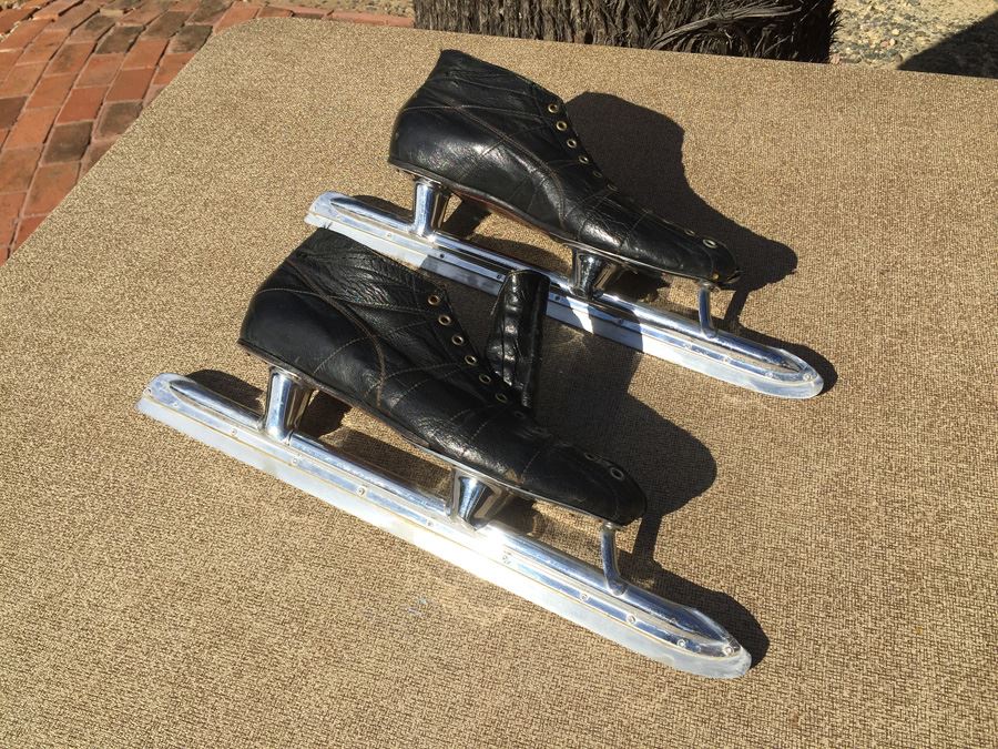 Vintage Men's Custom Made Planert Canada Long Track Speed Skates Hand Made Olympic Model [Photo 1]