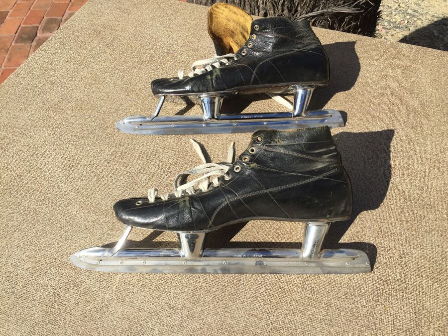 Vintage Men's Custom Made Planert Canada Long Track Speed Skates Hand Made Olympic Model